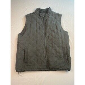 Tricots St Raphael Diamond Quilted Vest Gray Mens Size XL Pockets Insulated